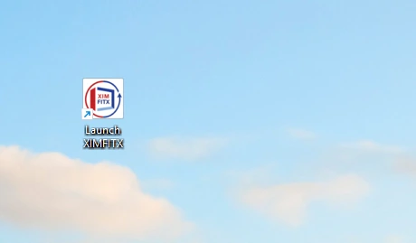 The Launch XIMFITX desktop shortcut icon on a Windows desktop