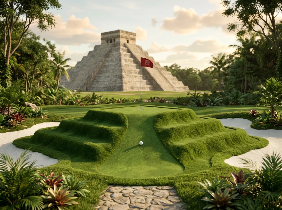 Virtual putting green — Chichen Itza (Yucatán, Mexico)