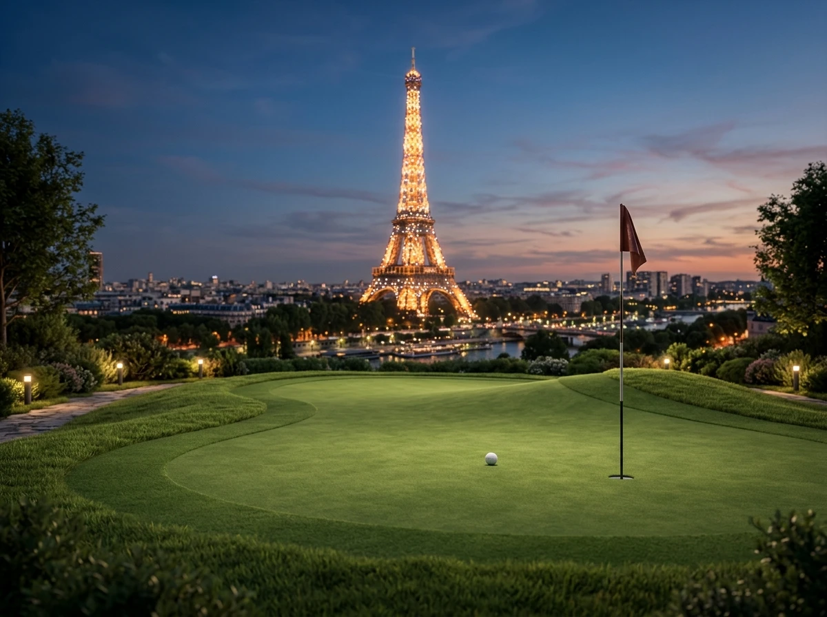 Virtual putting green — The Eiffel Tower (Paris, France)
