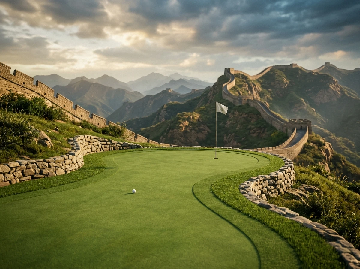 Virtual putting green — The Great Wall (China)