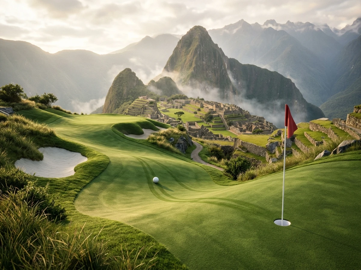 Virtual putting green — Machu Picchu (Cusco Region, Peru)