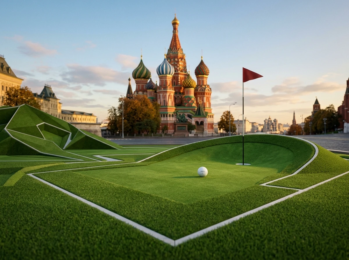 Virtual putting green — St. Basil's Cathedral (Moscow, Russia)